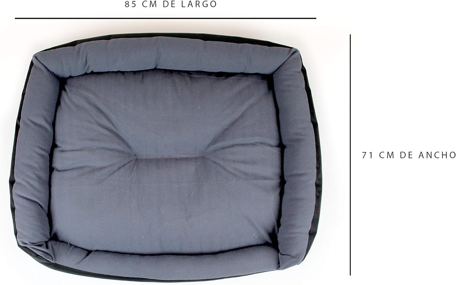 Cama para Perro PETS APPAREL HILLS Negra Gris Resistente y Confortable