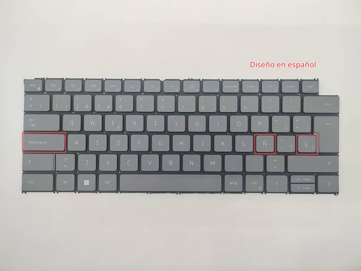 Teclado para Portátil Dell Inspiron Gris con Retroiluminación