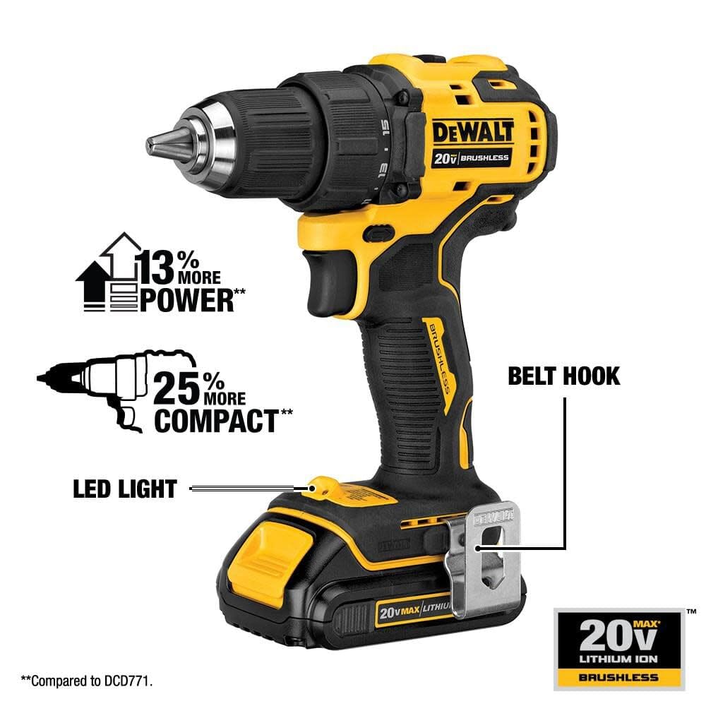 DEWALT ATOMIC DCK278C2 - Juego de brocas inalámbricas (20 V máximo).