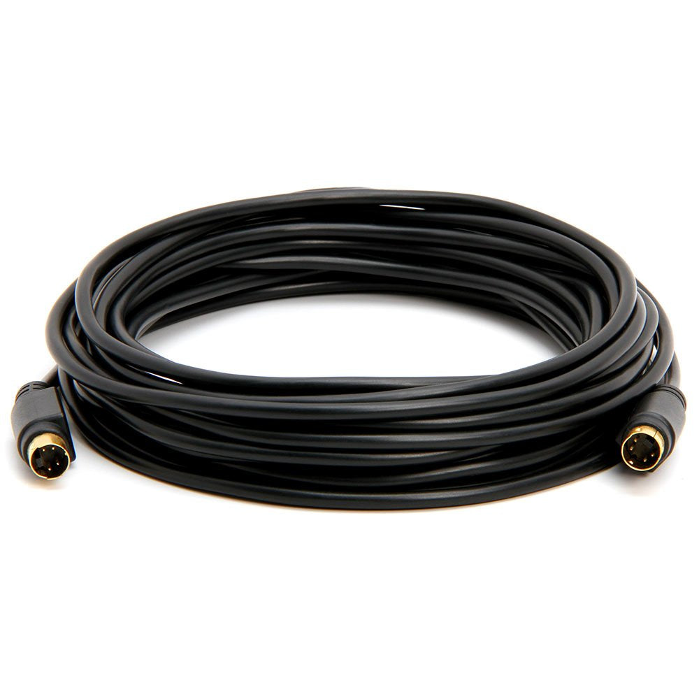 BRENDAZ S Video - Cable S-Video de 50 pies, chapado en oro SVHS de 4 pines, para videocámaras, cine en casa, receptores DSS, VCR, DVR, PVR, reproductores de DVD, SVideo Cable Transfiere vídeo a TV o