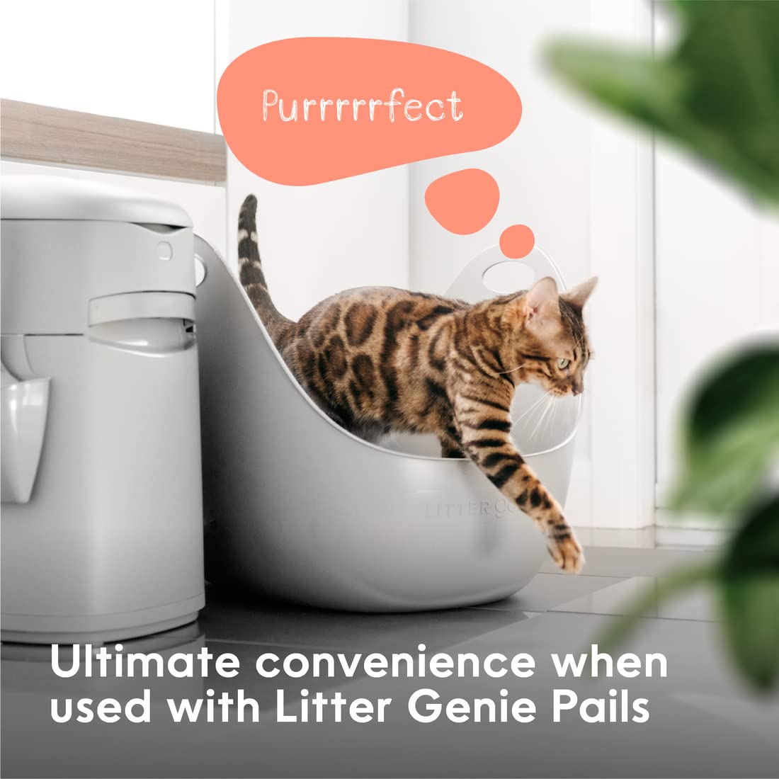 Caja de arena para gatos Litter Genie | Fácil de usar, práctica para limpiar y cómoda para su gato