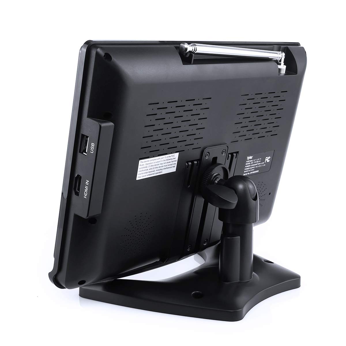 Televisor Portátil Tyler 1080P LCD con Pantalla Ancha y Antenas Desmontables