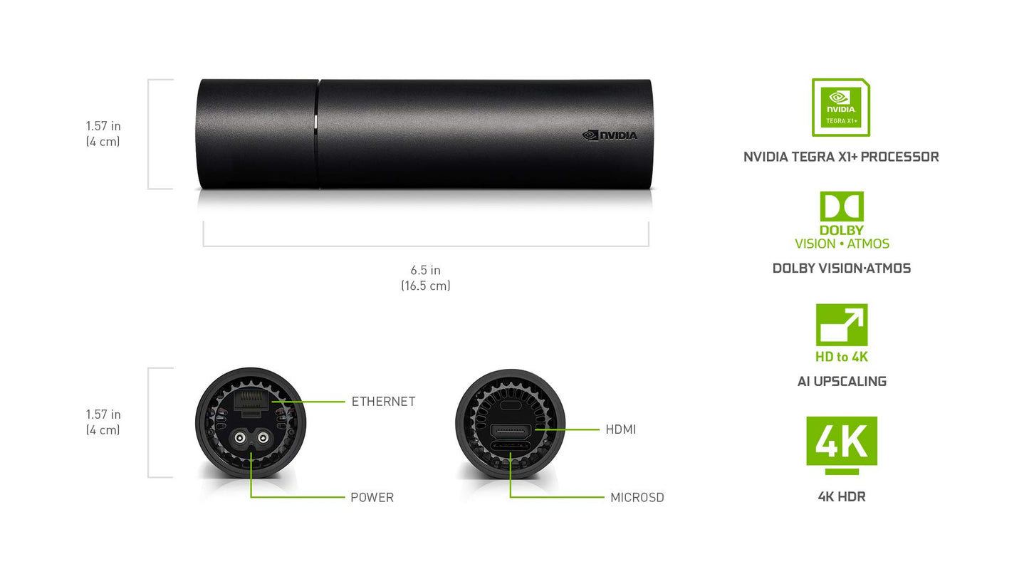 Reproductor Multimedia 4K HDR NVIDIA SHIELD TV Alto Rendimiento Dolby Vision Compatible con Alexa