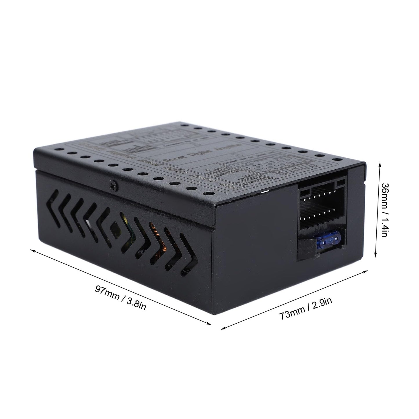 Jiawu Amplificador DSP para Coche, Amplificador de Potencia de Clase AB de 4 Canales y 50 W, relación señal/Ruido de 96 dB, Caja Estable de 2/4 ohmios