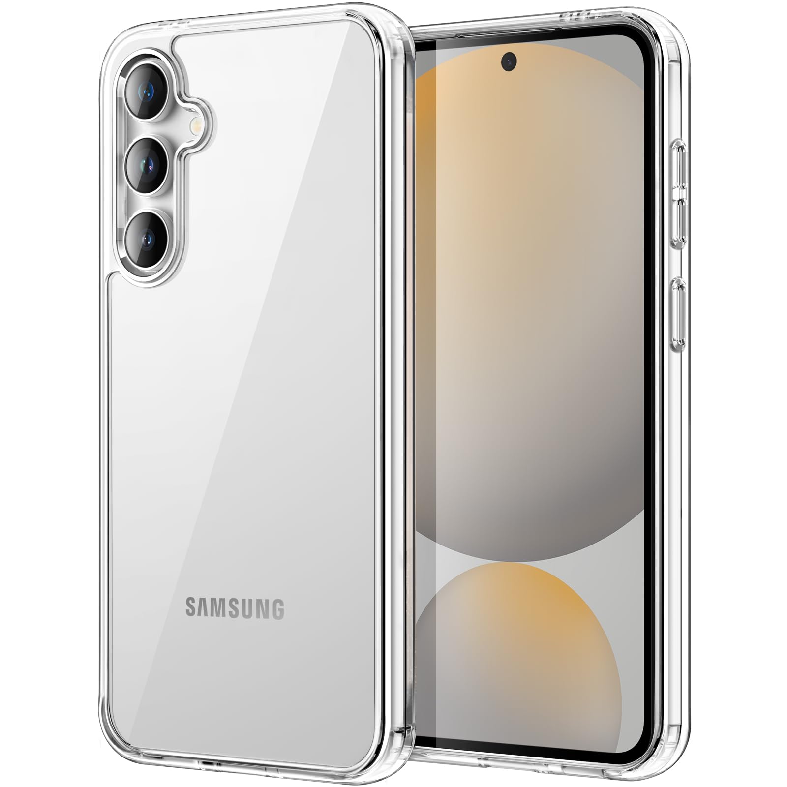 JETech Funda para Samsung Galaxy S24 FE, Carcasa Anti-Amarillo Antigolpes Protectora, Respaldo Anti-Arañazos PC Dura (Transparente)