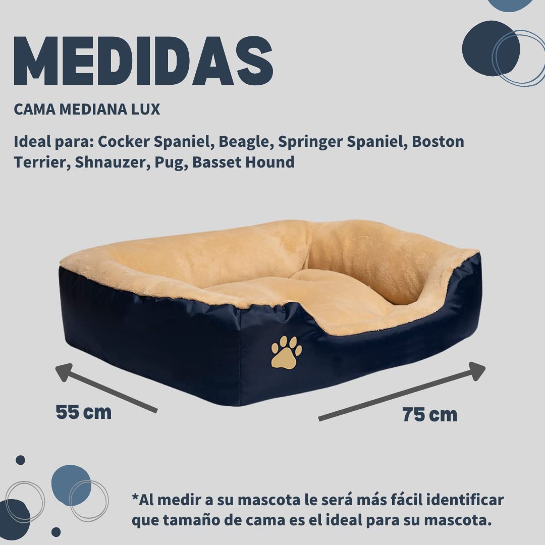 Camita Redonda Resistente PET TO BED Base Estable Micofibra Lavable para Mascotas