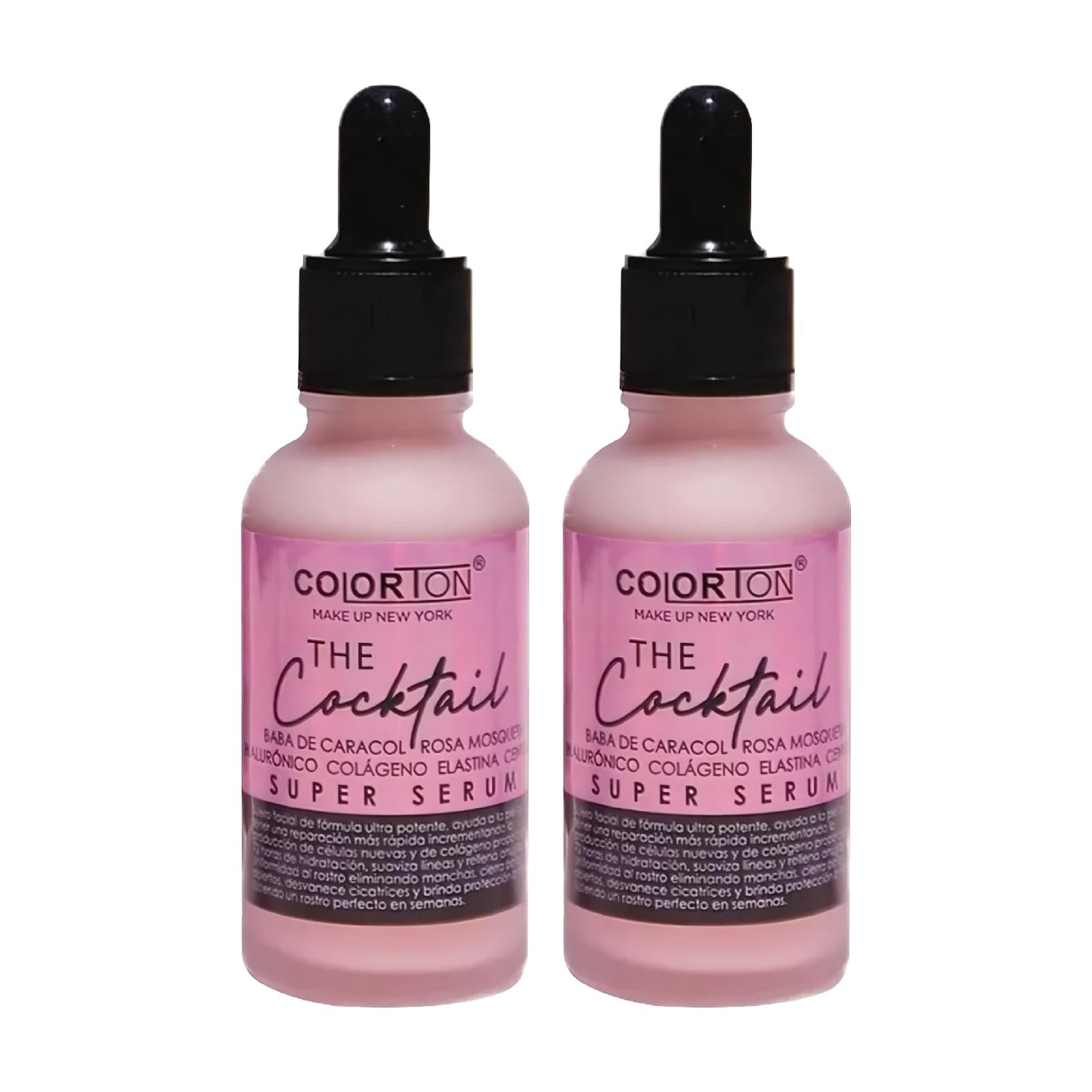 Kit 2 Super Serum Reparador The Cocktail By Gaero Shop | Colorten | 30 ml | Baba de Caracol, Rosa Mosqueta, Hialuronico, Colágeno y Elastina