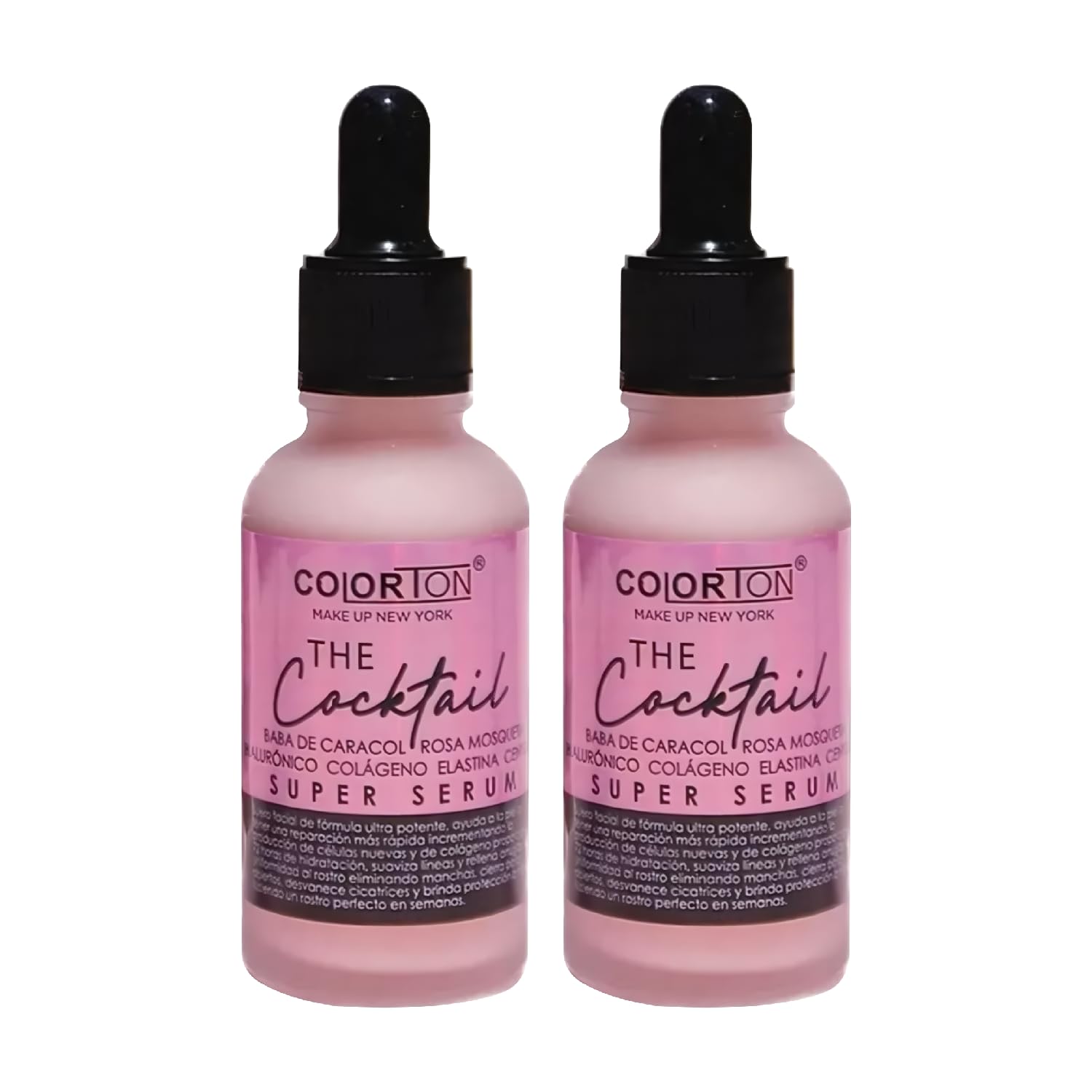 Kit 2 Super Serum Reparador The Cocktail By Gaero Shop | Colorten | 30 ml | Baba de Caracol, Rosa Mosqueta, Hialuronico, Colágeno y Elastina