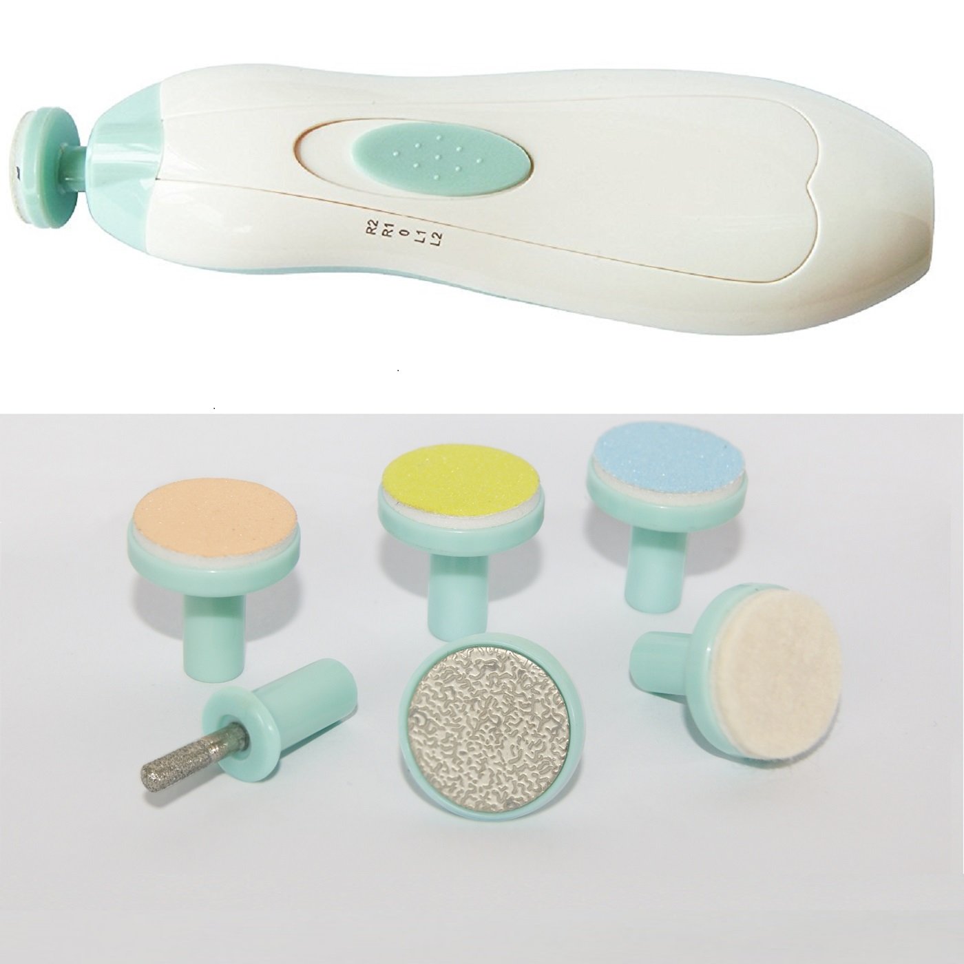 Lima de Uñas para Bebé Cortador de Uñas Eléctrico - Jaybva Cortauñas Seguro para Bebé Cortador para Recién Nacidos Niños Pequeños Niños con Luz LED Azul y Verde