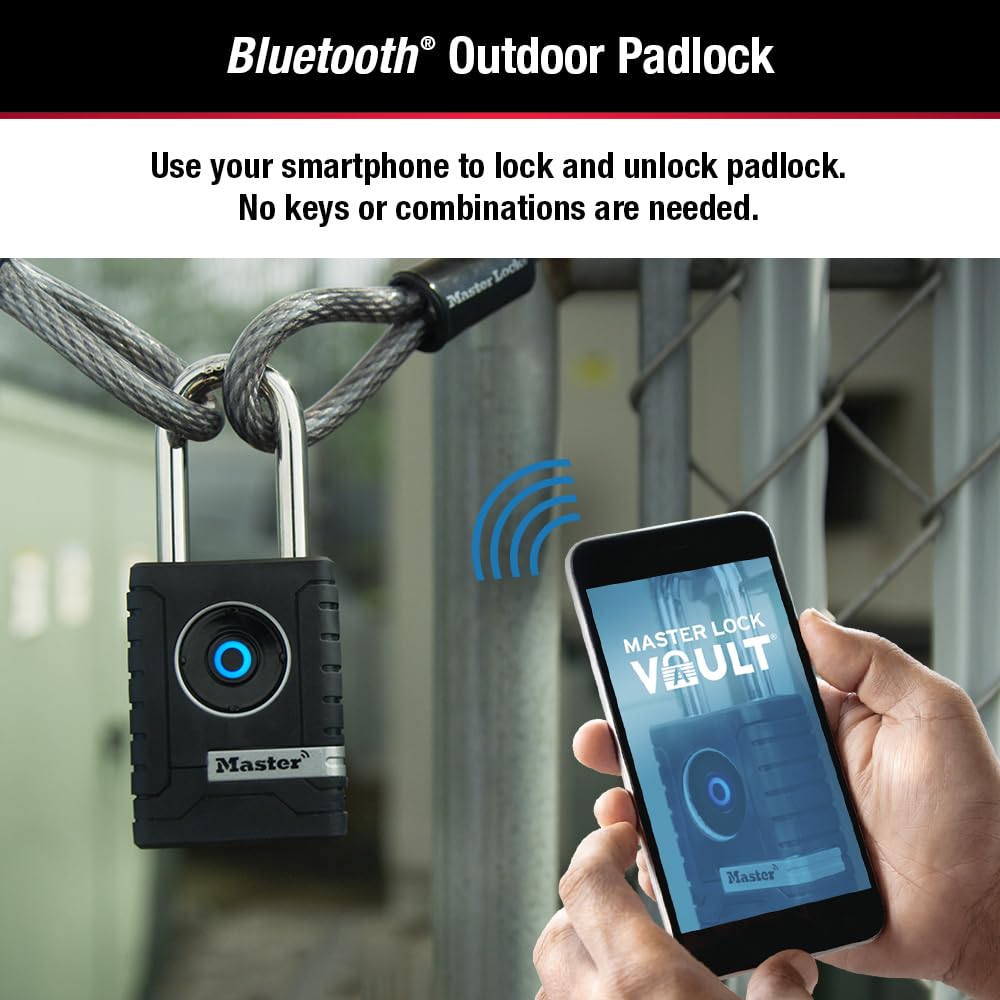 Candado Inteligente Bluetooth Master Lock Exterior Plata 4401LHEC