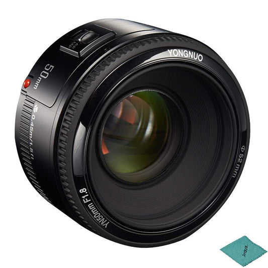 YONGNUO YN50 mm F1.8 Lente Prime estándar de Gran Apertura Lente de Enfoque automático Compatible con Canon EF Mount Rebel DSLR (CXK5648617516965WD)