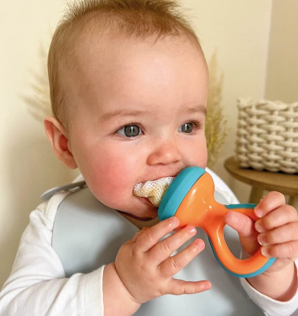 Alimentador de Comida Blanda Nuby Naranja Doble Pack