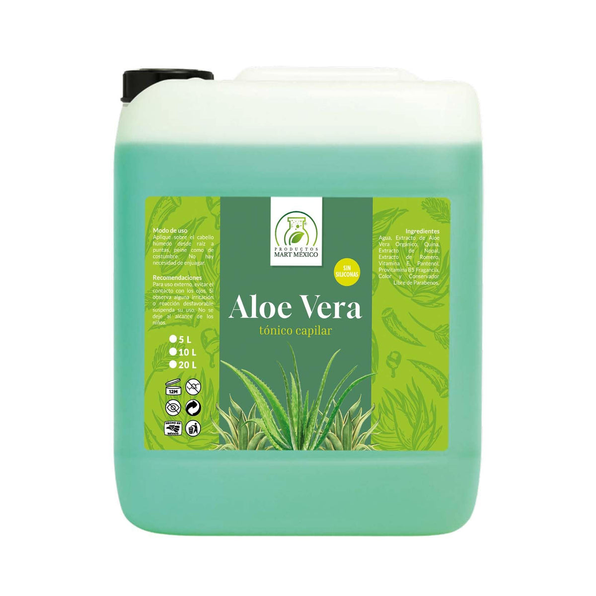 Tónico Capilar Productos Mart Aloe Vera Hidratante Protector 5 Litros