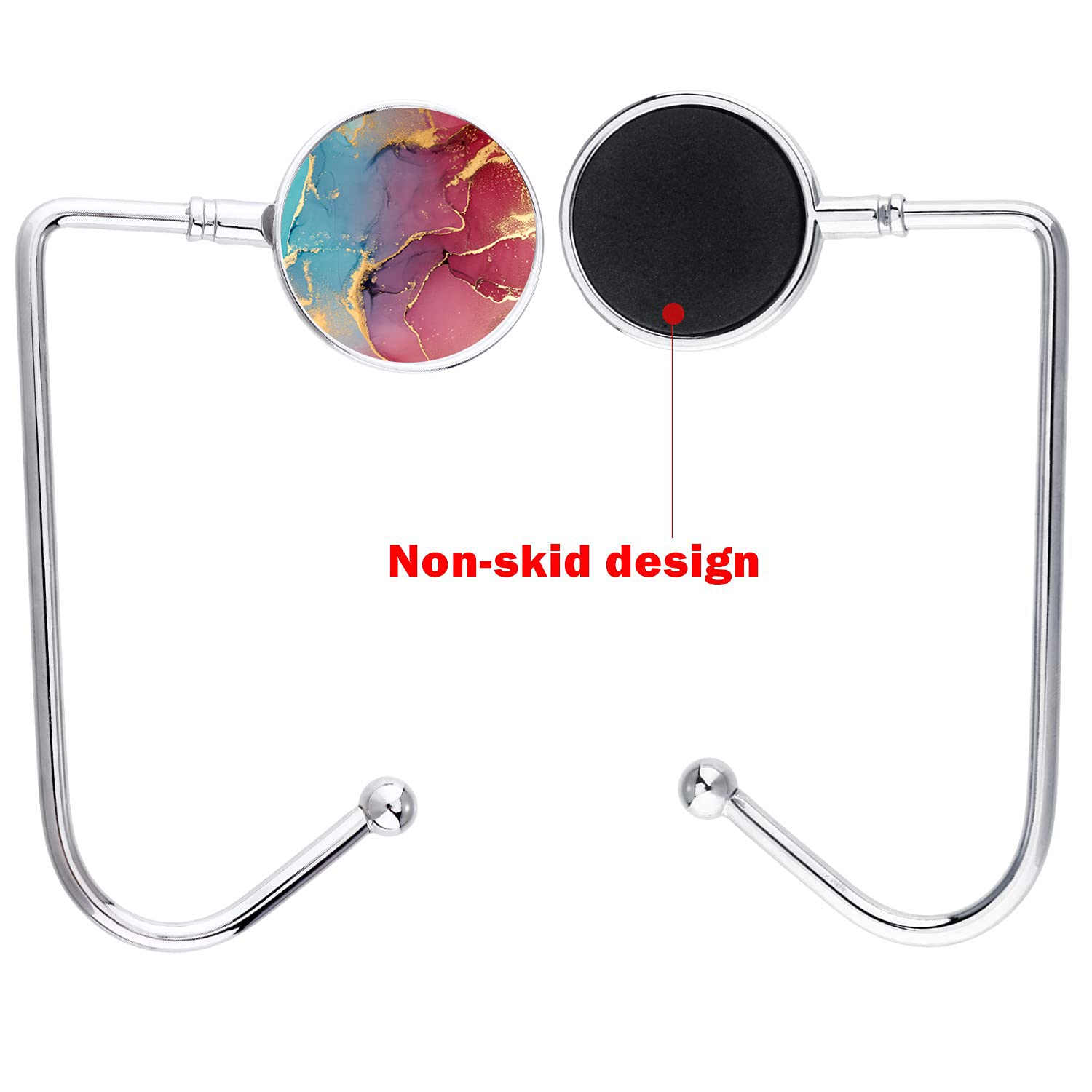 LESHIRY - percha de ropa para cartera, colgador para bolsa, decoración de bolso, gancho para mesa para mujer (3 unidades, bonito gancho de mármol-3)