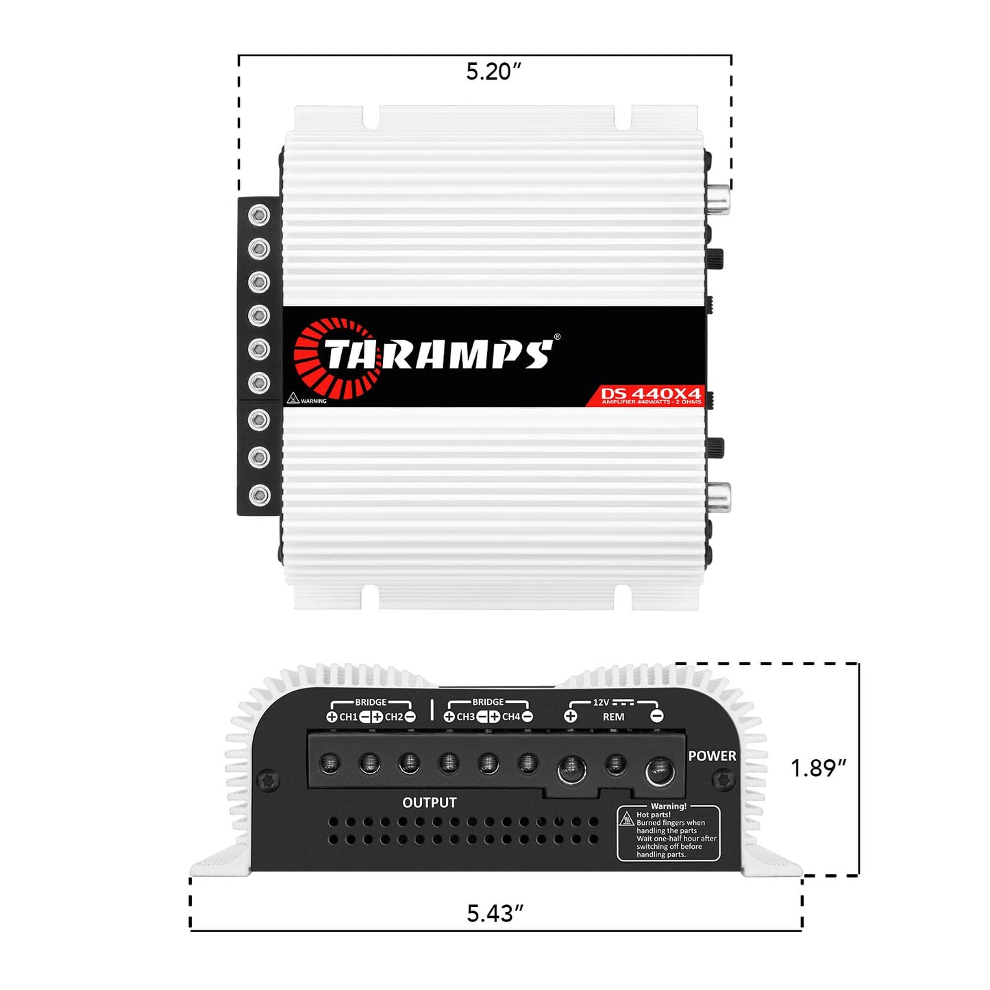 Amplificador Clase D Taramp's DS440X4 4 Canales 110W 2 Ohmios