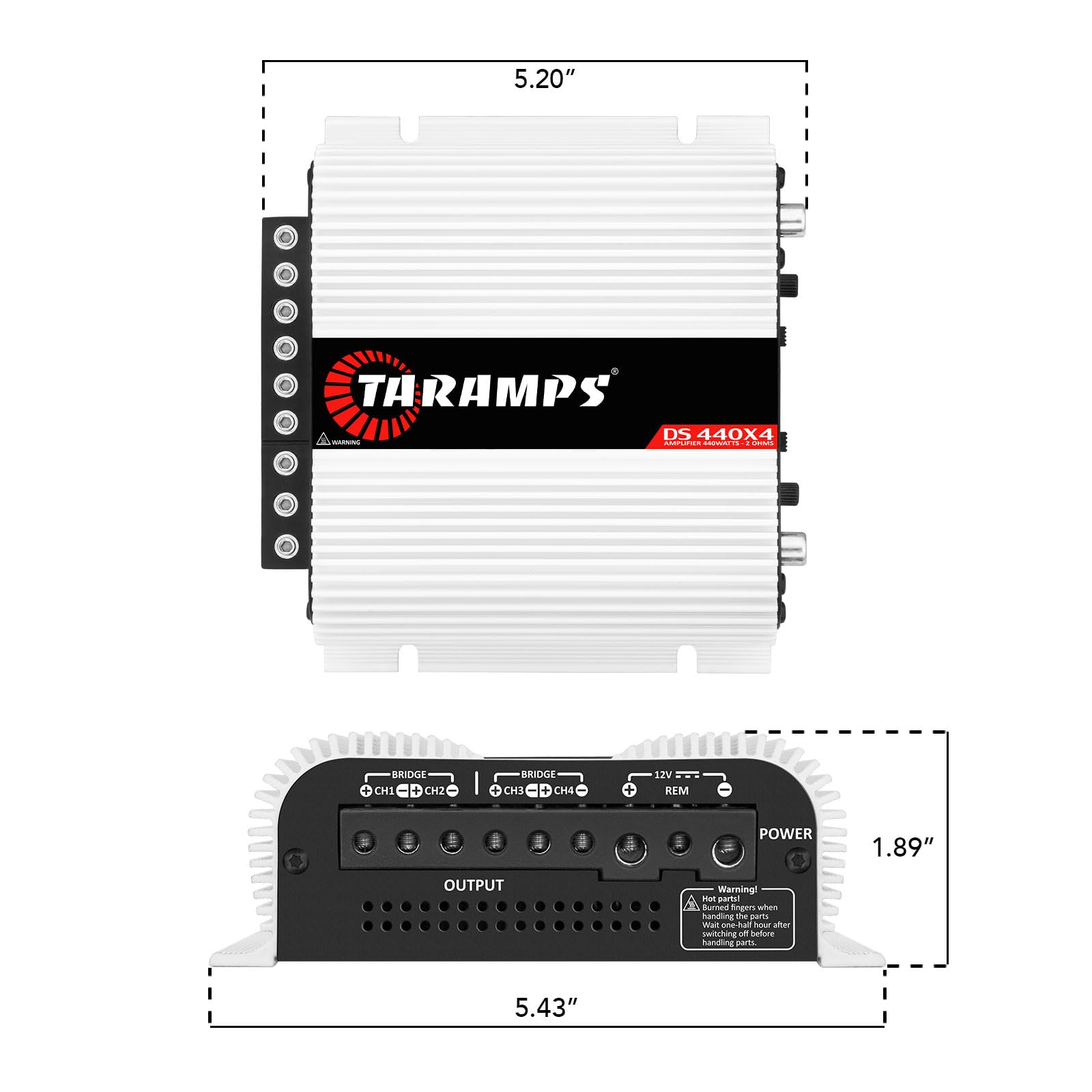 Amplificador Clase D Taramp's DS440X4 4 Canales 110W 2 Ohmios