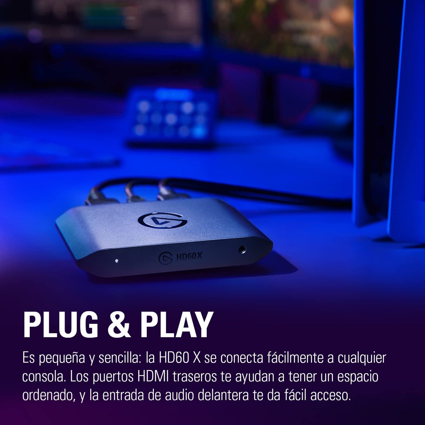 Elgato HD60 X - Haz Streaming y graba a 1080p60 HDR10 o 4K30 con latencia ultrabaja en PS5|Pro, PS4|Pro, Xbox Series X|S, Xbox One X|S, Nintendo Switch 2, en OBS y Otros, Funciona con PC y Mac