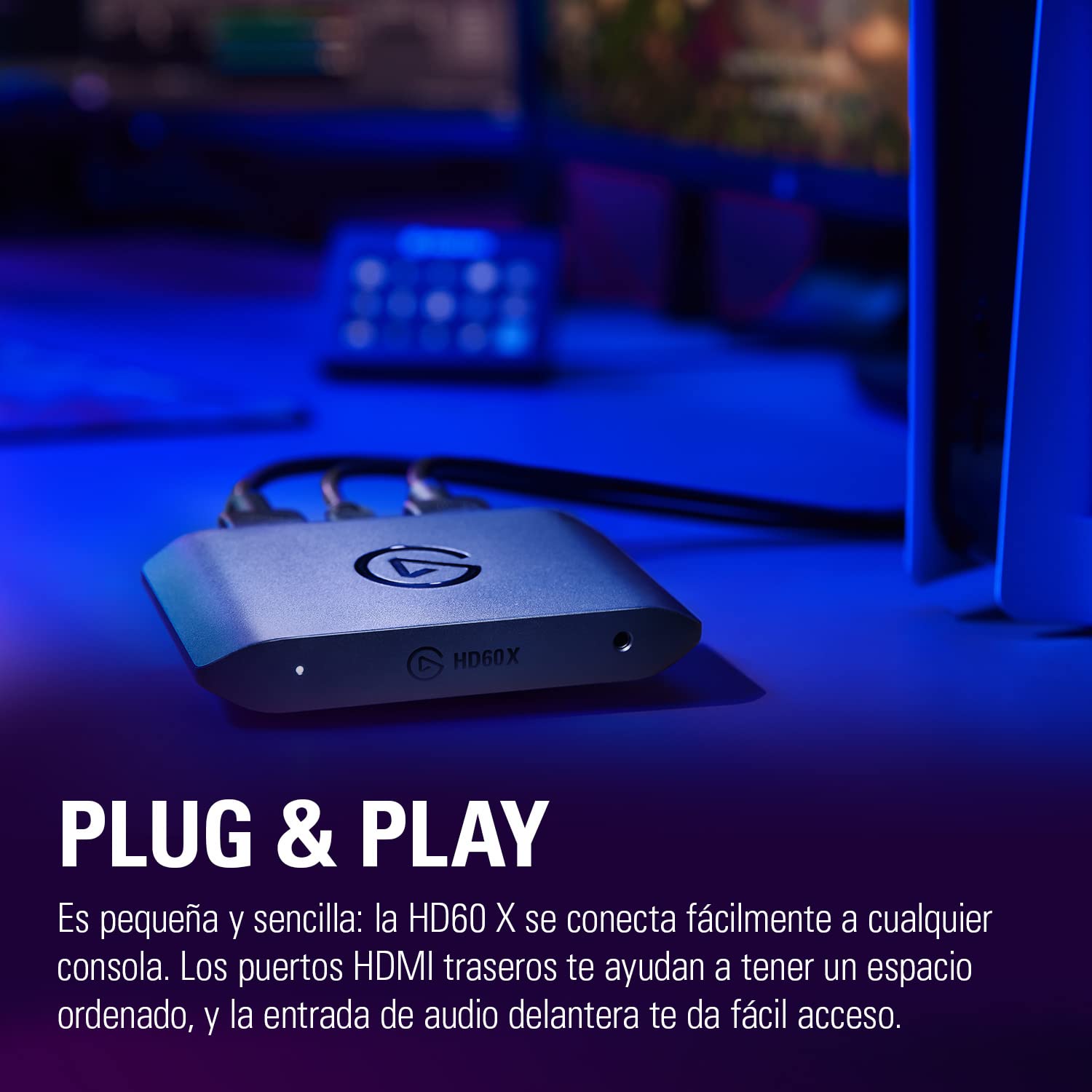 Elgato HD60 X - Haz Streaming y graba a 1080p60 HDR10 o 4K30 con latencia ultrabaja en PS5|Pro, PS4|Pro, Xbox Series X|S, Xbox One X|S, Nintendo Switch 2, en OBS y Otros, Funciona con PC y Mac