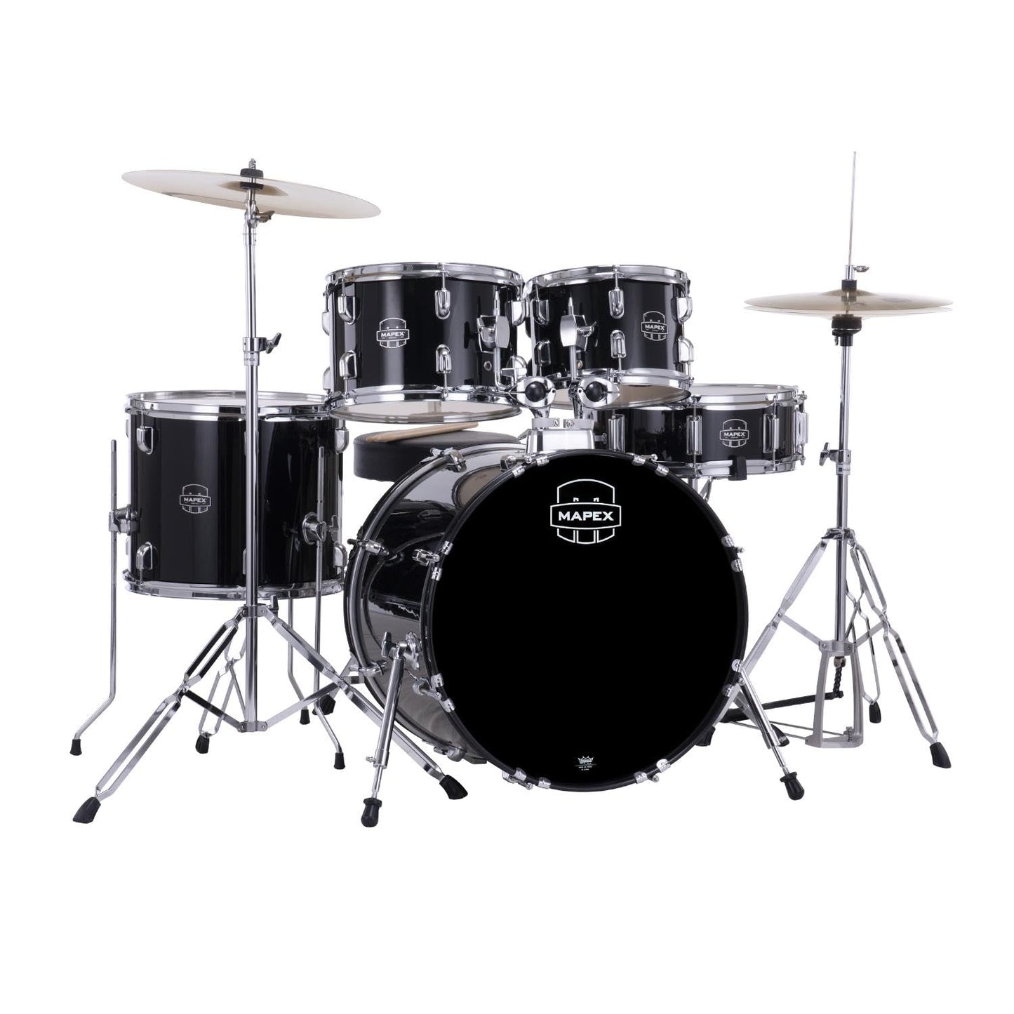 MAPEX CM5044FTC-DK-SC Batería Acústica Serie COMET de 5 Piezas Color Dark Black