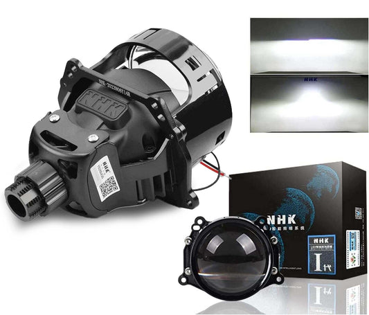 Lente de Proyector LED Yufanya Blanco con Doble Reflector de 7,6 cm para Faros Delanteros