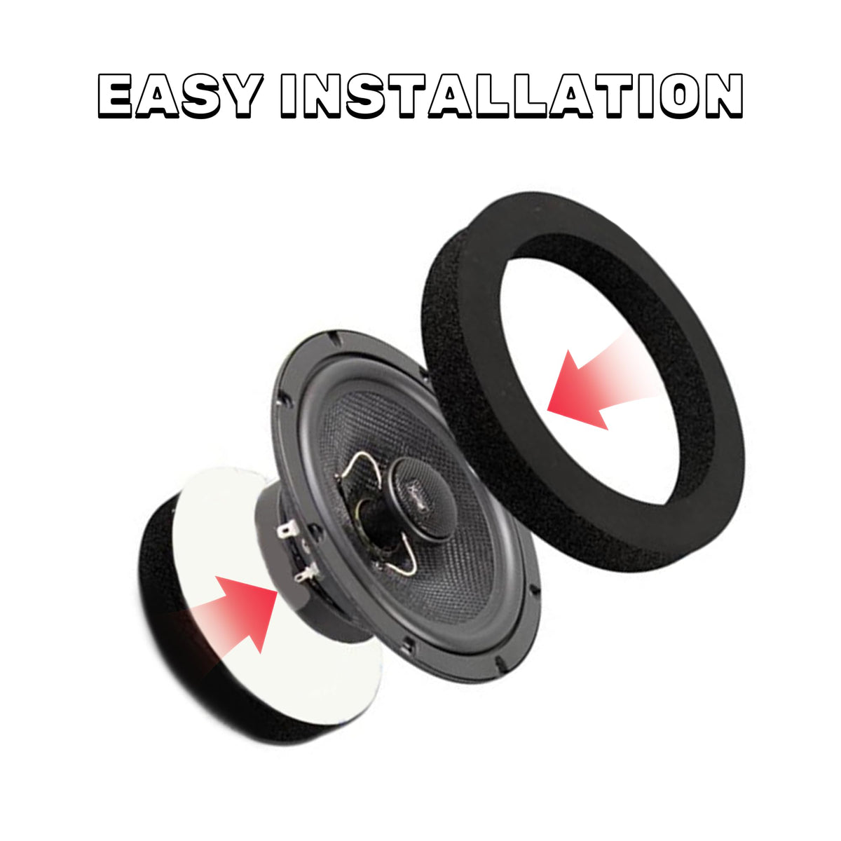 Anillos de Espuma Gilovc 6.5 Pulgadas para Altavoz de Vehículo para Mejorar Sonido Estéreo