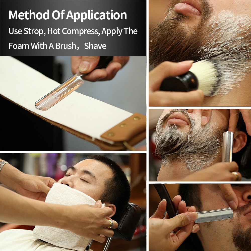 Gold Dollar Acylic shaving cut throat razor straight razor without stablizer