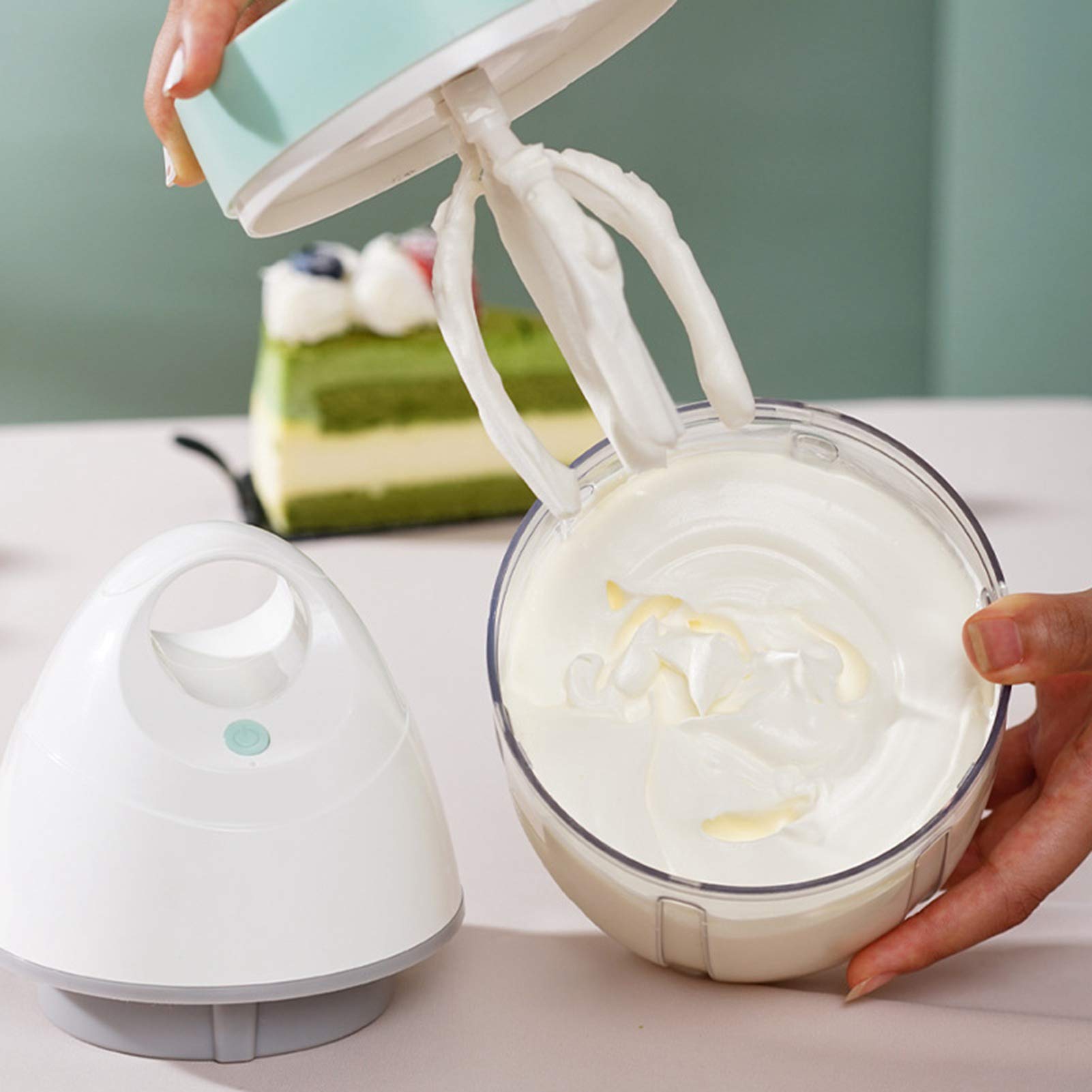 Batidora Eléctrica de Mano para Hacer Helados y Pasteles, Batidora Eléctrica para Huevos, para Hornear, Cocina