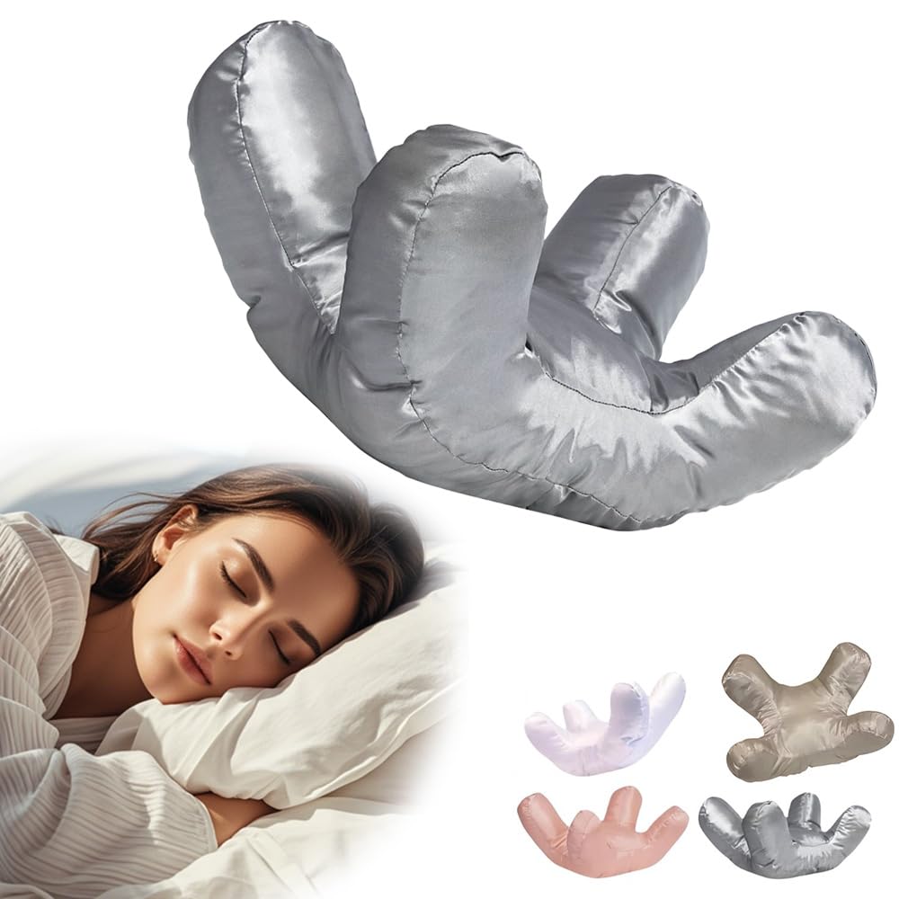 Almohada de Belleza NobiMart Lemniva Gris Antiarrugas y Antiaging para Dormir de Lado