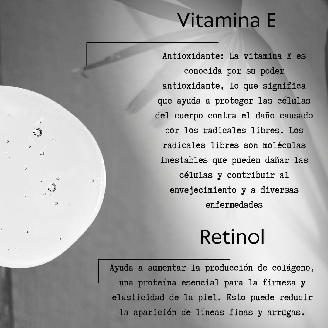 Serum Coctel Multinutrientes con Neoglucosamina, Extracto de Cúrcuma, Vitamina E, Retinol y Acido Hialuronico, Ayuda a la hiperpigamentacion, regenera el cutis, unifca el tono de tu piel.