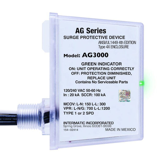 Intermatic AG3000 120/240 VAC Universal HVAC Dispositivo de protección contra sobretensión, color