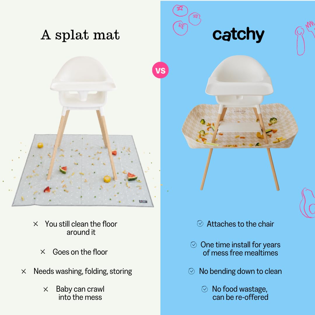 CATCHY - Colector de alimentos - Compatible con silla alta Stokke Clikk + otras 11 sillas altas - Trona alta se vende por separado - Alimentos para bebés y niños pequeños y atrapador de desorden