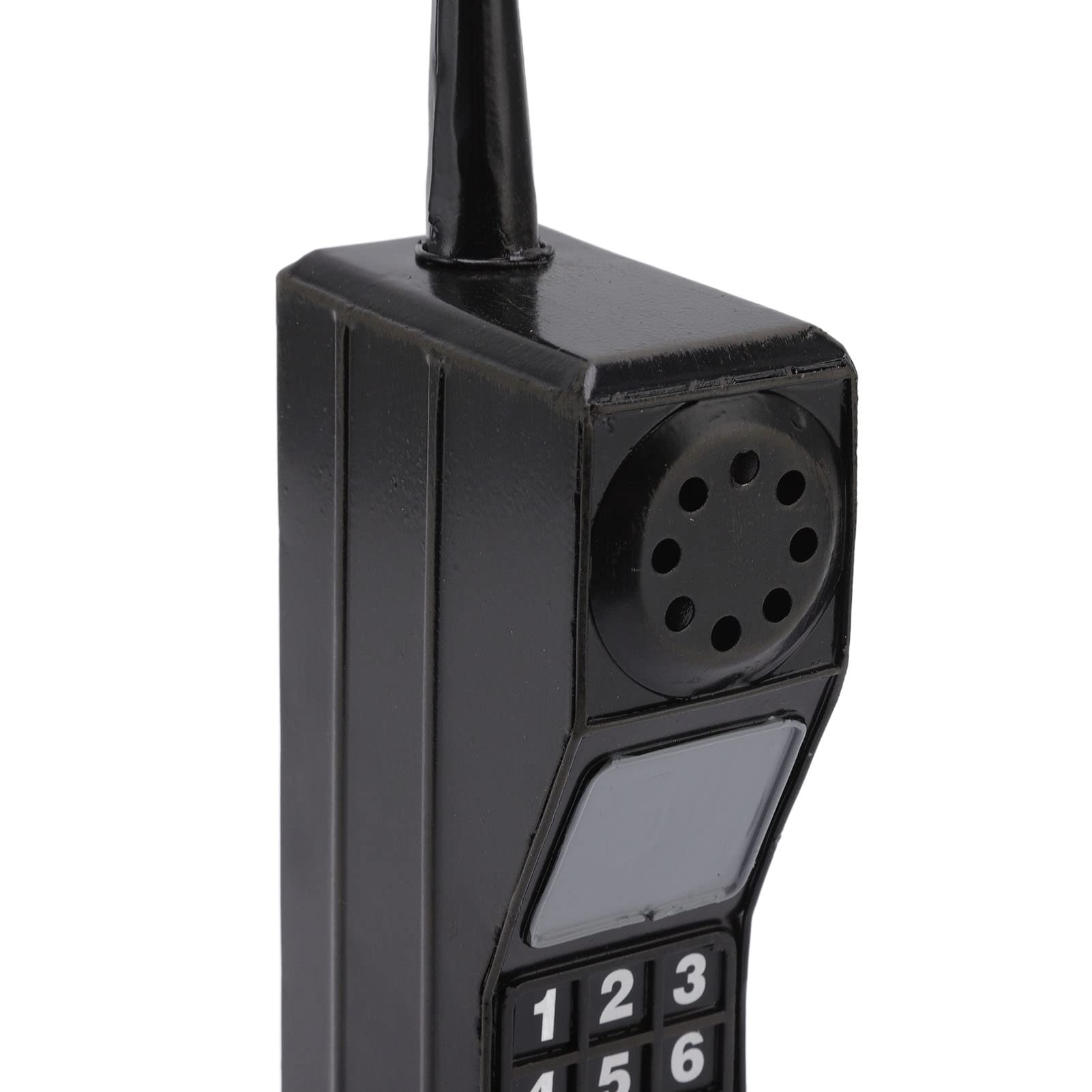Adorno retro para teléfono celular, diseño de ladrillo clásico, color negro