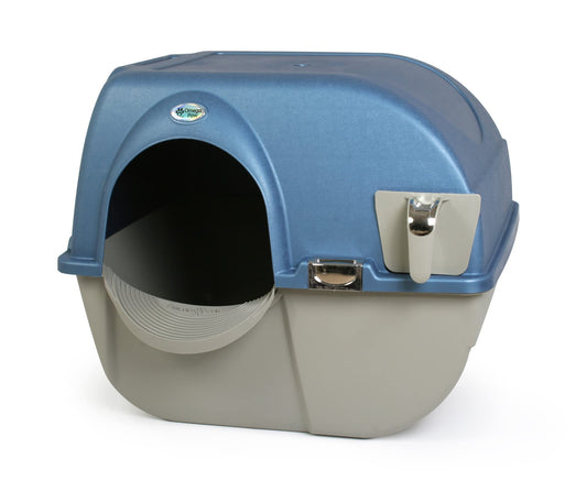 Caja de Arena Grande Omega Paw Azul peral Premium Roll 'n Clean