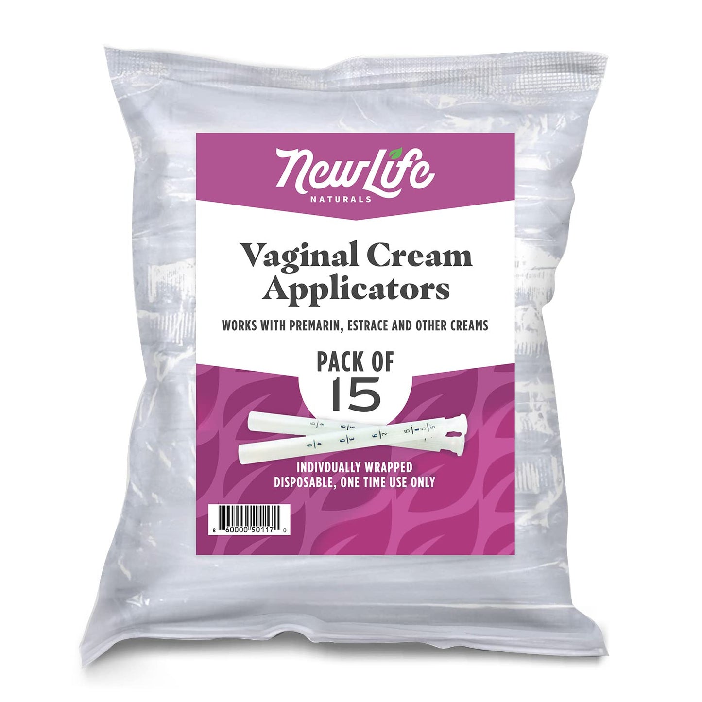 Aplicadores Vaginales Newlife Naturals Desechables Rosca Paquete de 15