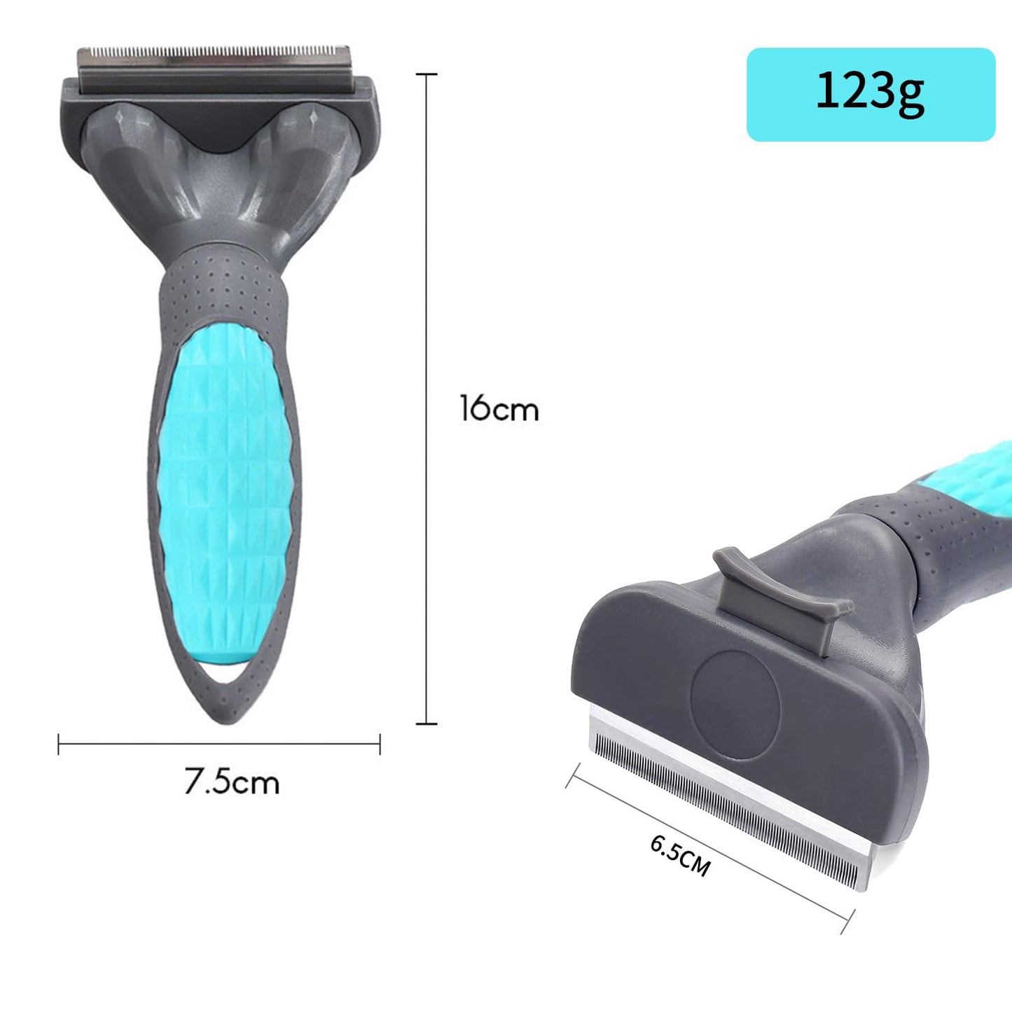 Cepillo Quita Pelo para Mascotas Shedding Tool Azul