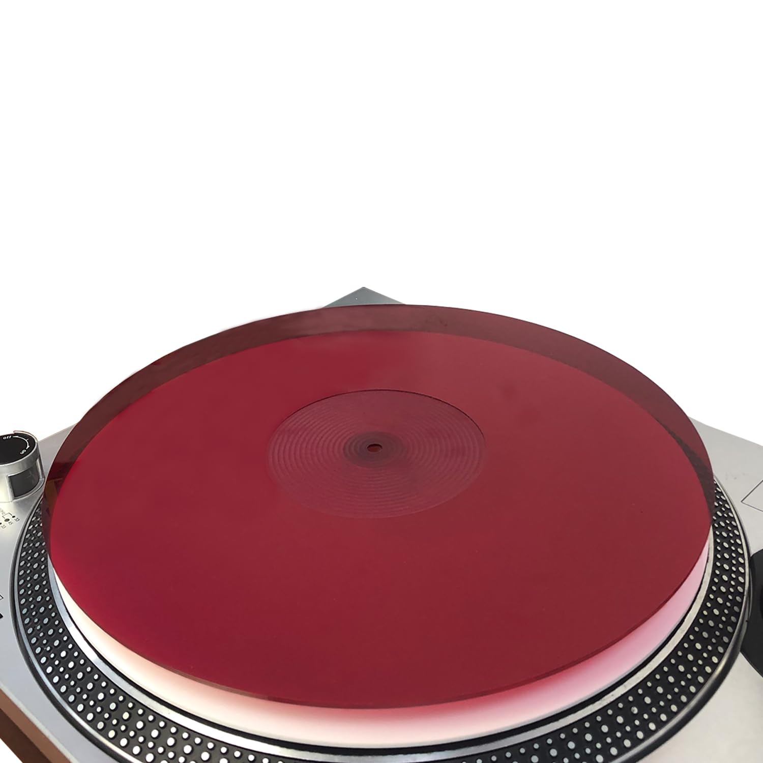 Slipmat Acrílico Mobile Pro Shop Rojo Mejora Sonido para Tocadiscos de Vinilo