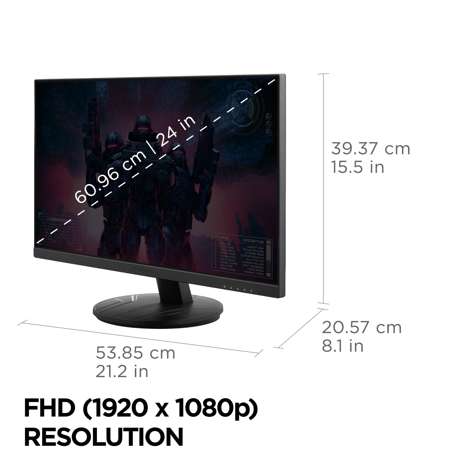 Monitor Gamer Viewsonic VX2416A 24 Pulgadas IPS 120HZ FullHD 1080P 1ms