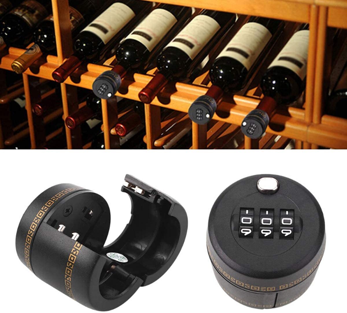 Candado para botella de vino con contraseña