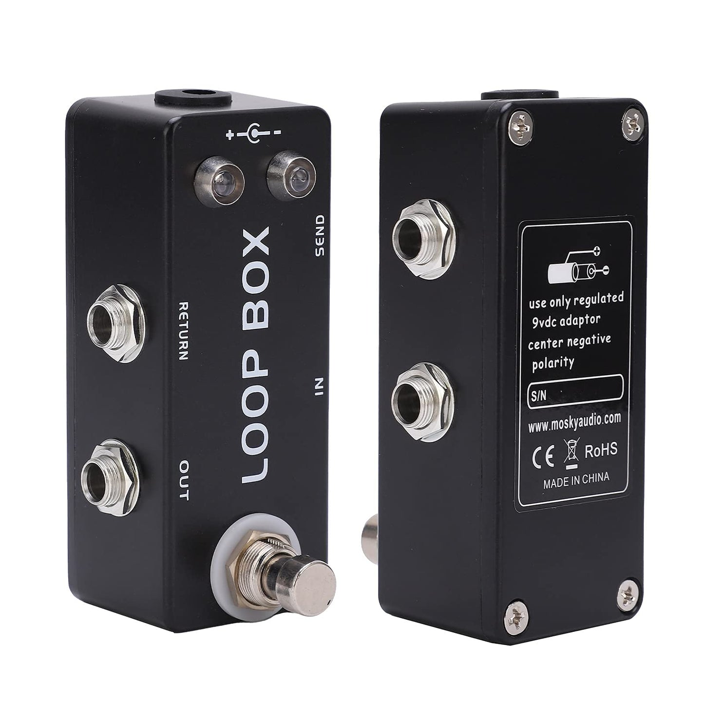 HERCHR Mini Loop Box Pedal De Efectos De Guitarra Amplificador De Guitarra Eléctrica Interruptor De Pie True Bypass Loop Switcher