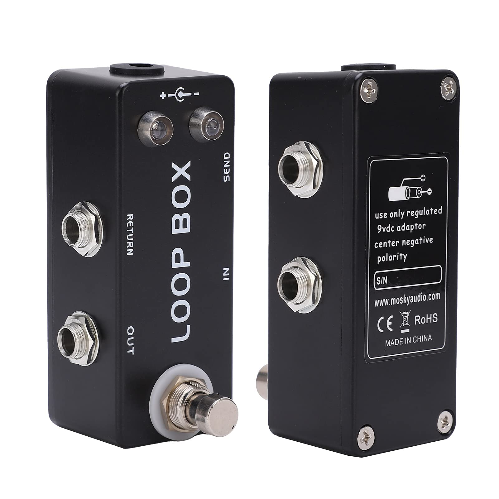 HERCHR Mini Loop Box Pedal De Efectos De Guitarra Amplificador De Guitarra Eléctrica Interruptor De Pie True Bypass Loop Switcher