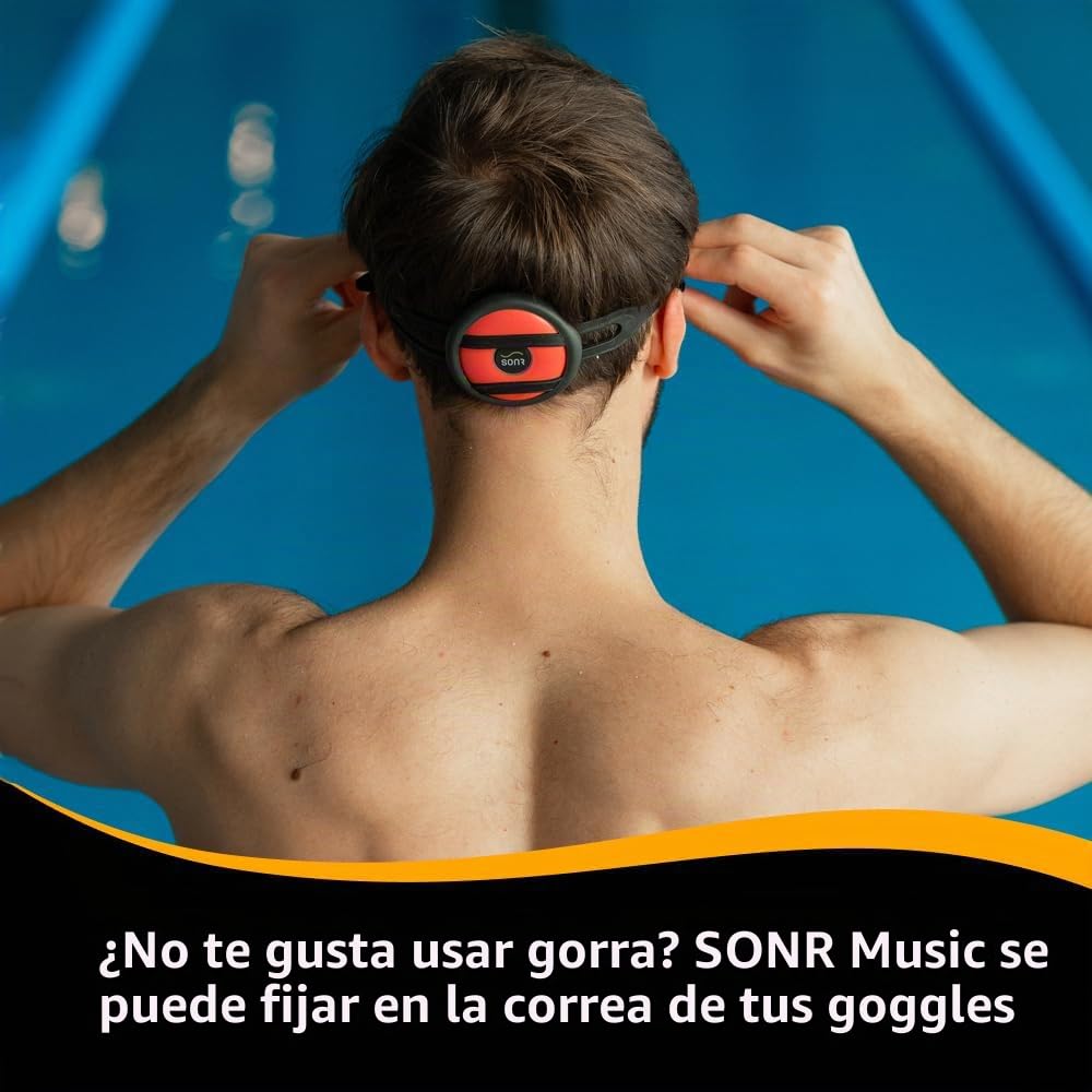 Reproductor de Música Subacuático SONR coral con Gafas de Natación Antivaho para Nadadores