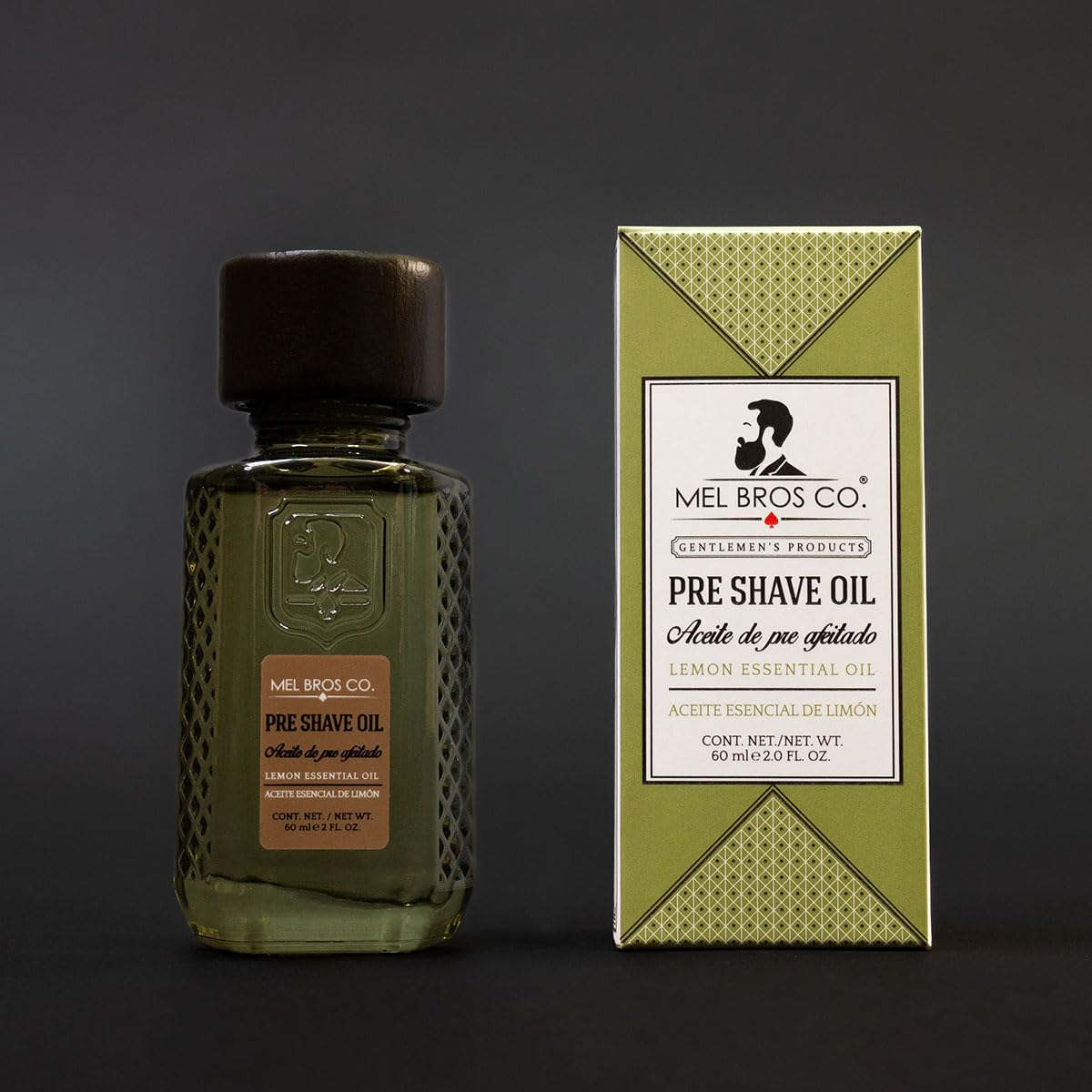 Mel Bros CO. - Royal BARBER, Pre Shave Oil - Aceite Pre Afeitado, Cítricos 2 OZ / 60 ML - Suaviza Vello, Abre Poros y Evita Irritación al Afeitar.