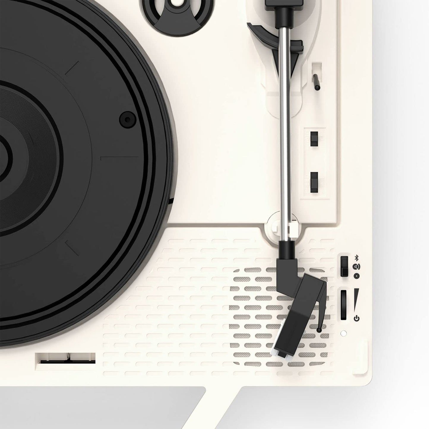 Tocadiscos Portátil Victrola Gris con Bluetooth y Radiador de Graves Integrado