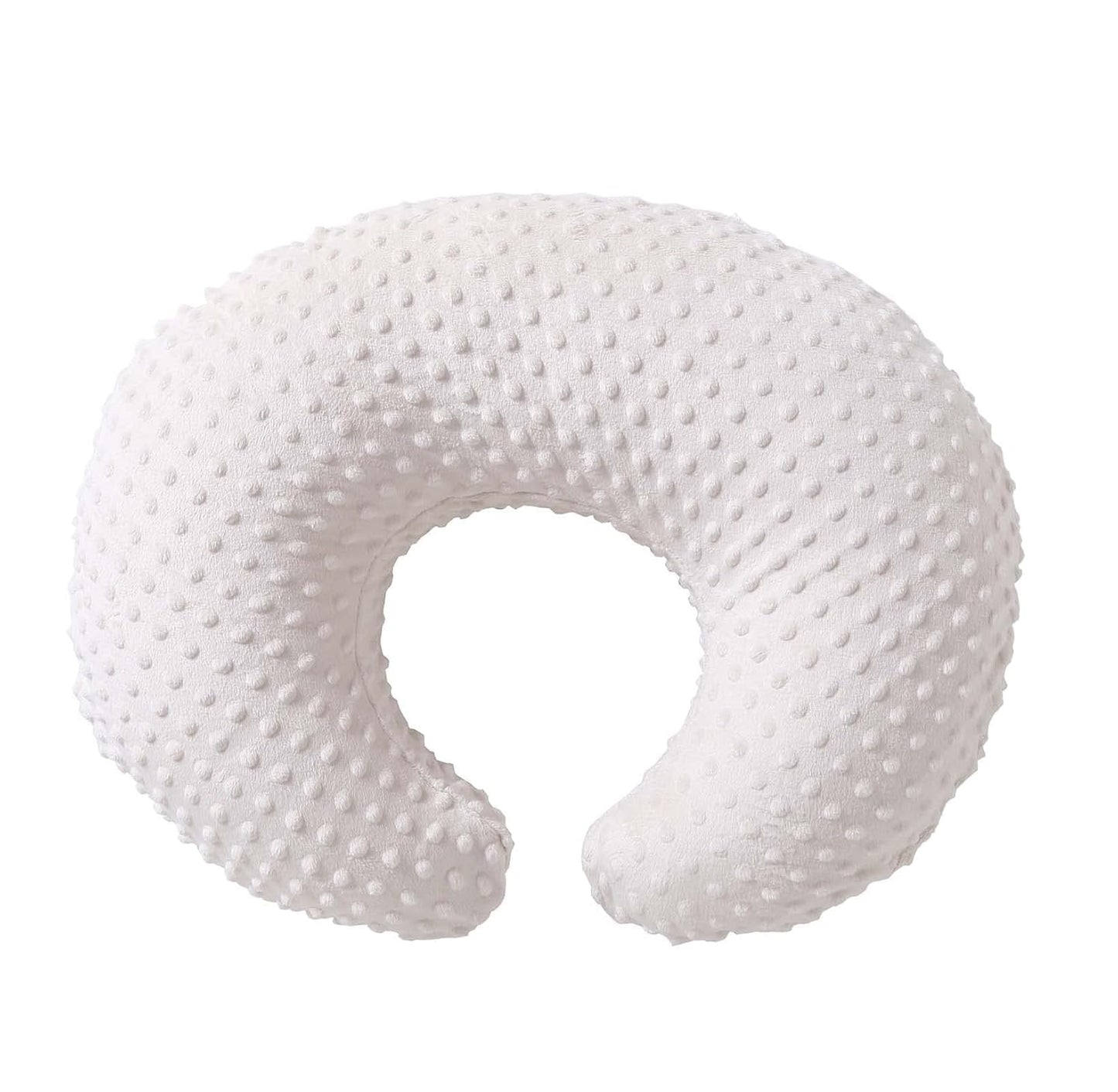 QUENESS Funda de almohada de lactancia materna, fundas de almohada de lactancia, funda deslizable de felpa con puntos, funda de almohada (beige)