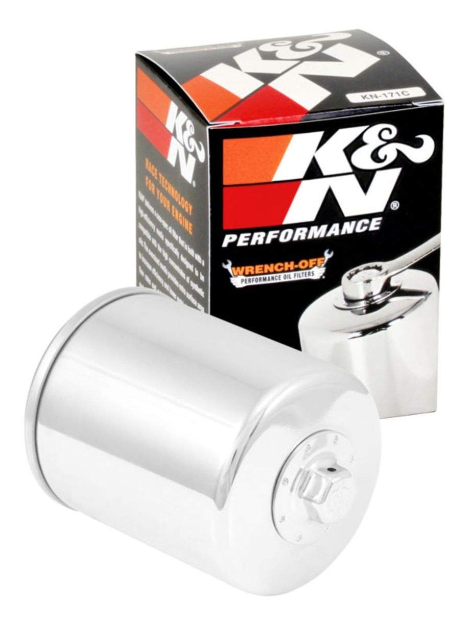 Filtro de Aceite de Alto Rendimiento K&N Harley Davidson Cromado