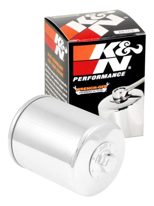 Filtro de Aceite de Alto Rendimiento K&N Harley Davidson Cromado