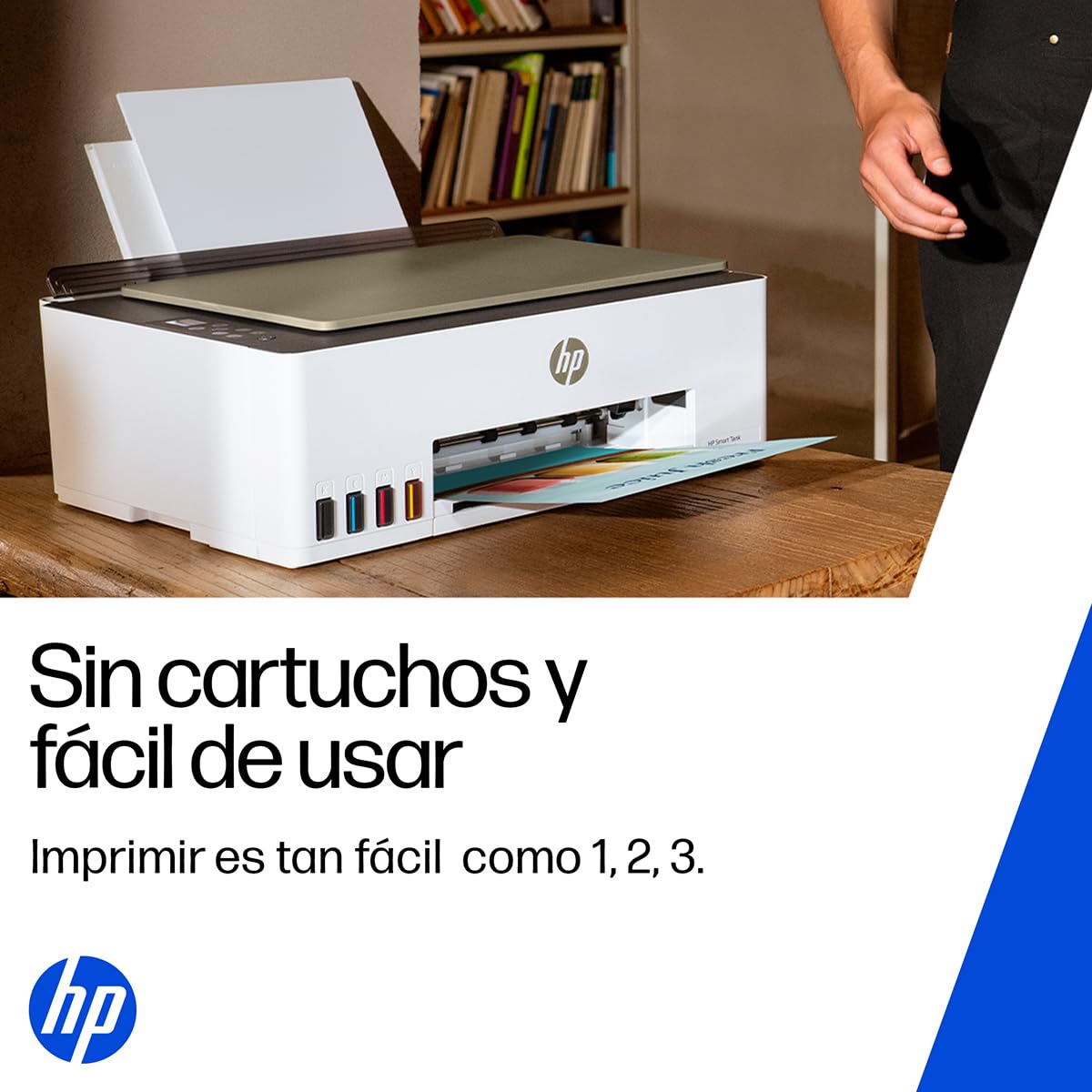 HP Impresora Multifuncional Smart Tank 583, Todo-en-Uno, Tanque de Tinta, WiFi, USB, Bluetooth, Smart, AirPrint, Impresión, Copiado, Escaneo (4A8D7A#AKY)