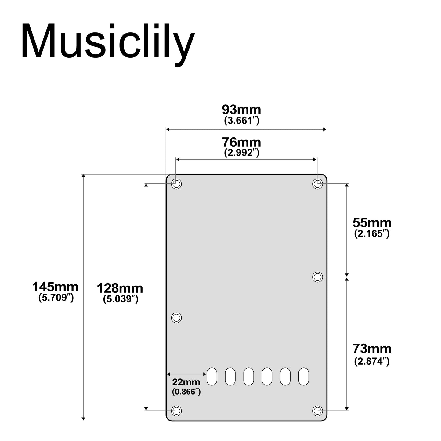 Musiclily Pro 6 Agujeros Placa Trasera Strat Tapa de Trémolo para Affinity Series Squier Guitarra de estilo Strat,4 capas Abalone Shell