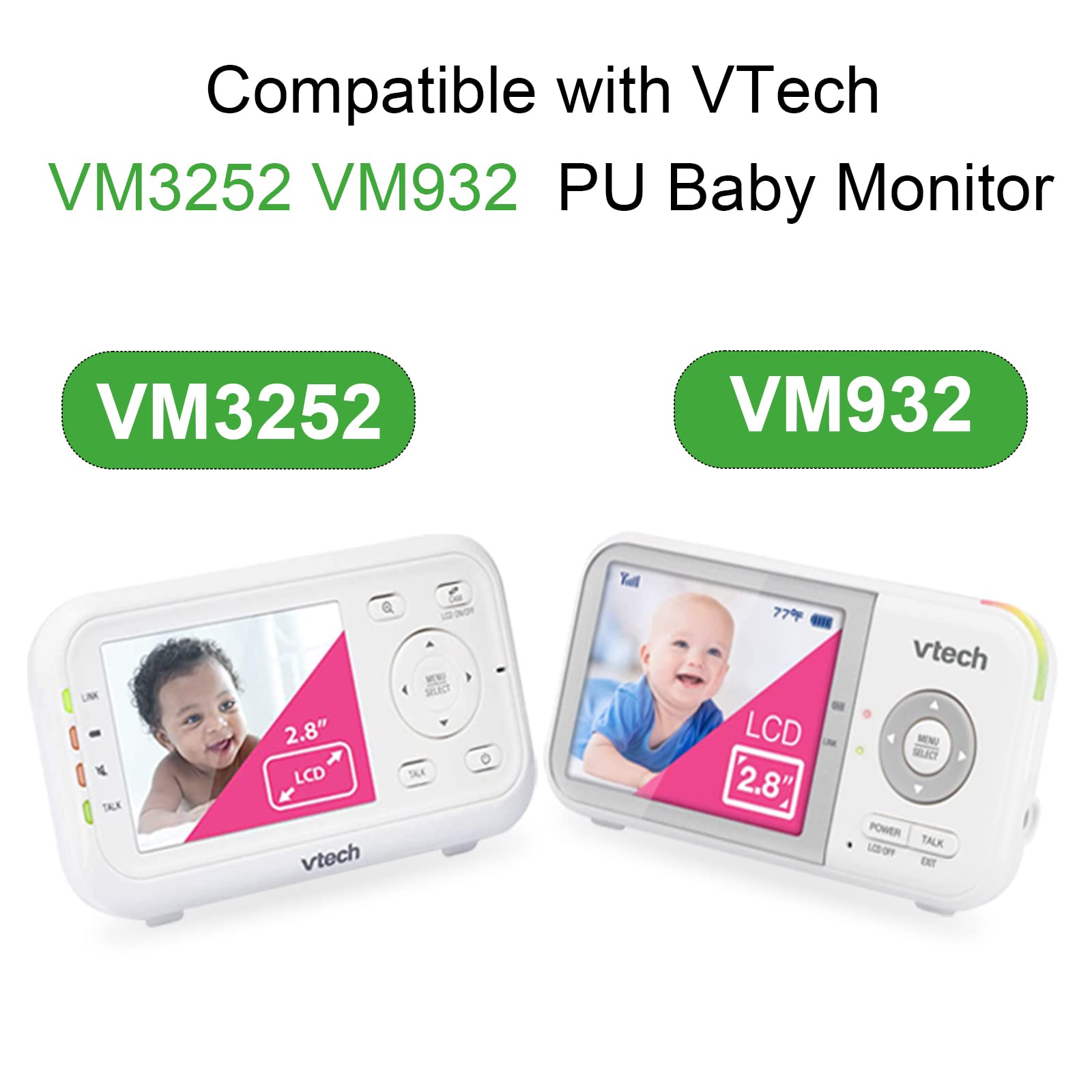 LEFXMOPHY VM3252 - Cable de alimentación para monitor de bebé VTech VM3252 VM3252-2 VM923 VM923-2 PU (no para cámara) de repuesto de 5 V cargador UL Aadpter
