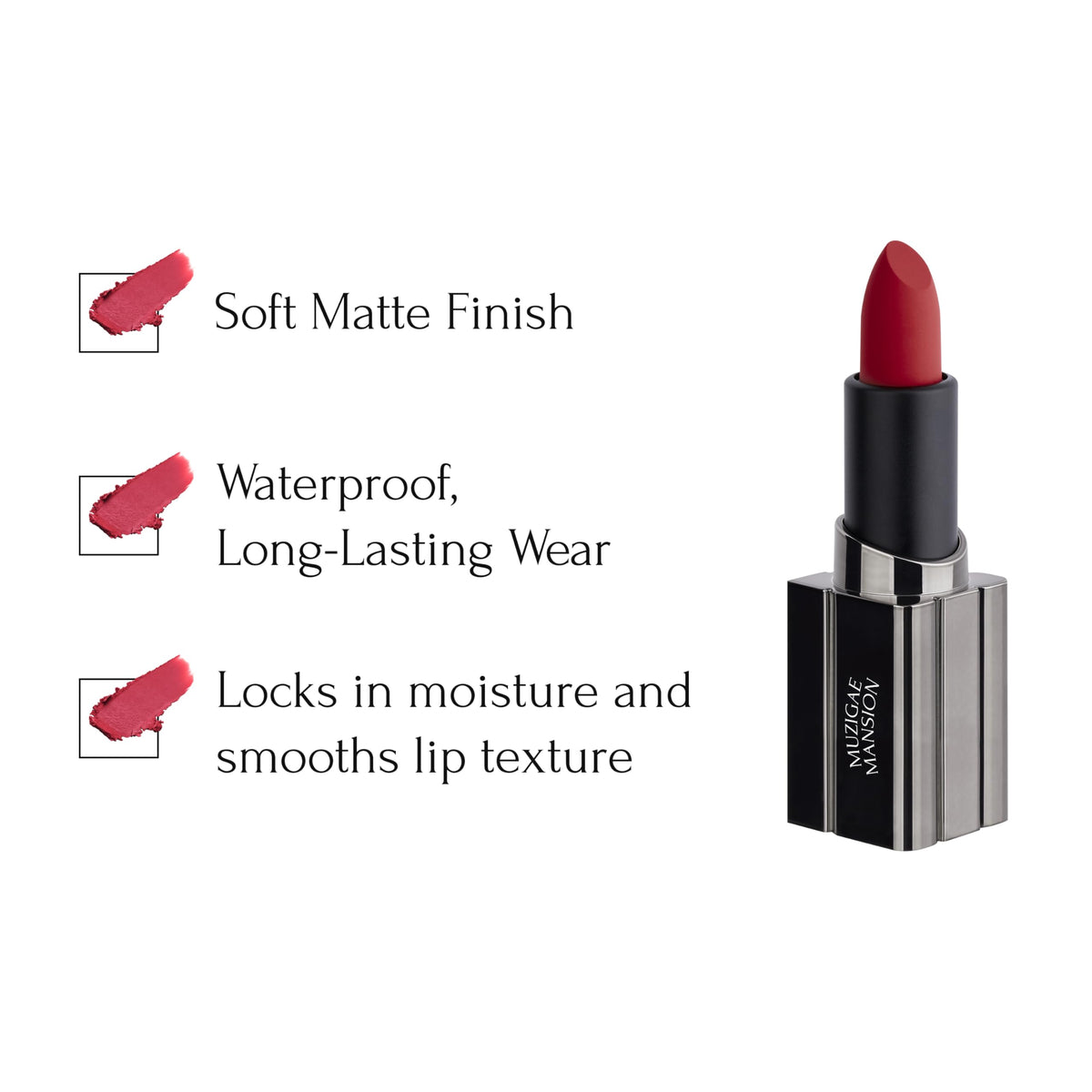 MUZIGAE MANSION - Lápiz Labial Blur De Moodwear (008 Revenge, 4G)